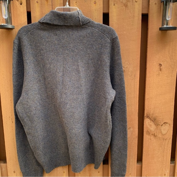 JOSEPH ABBOUD. NWT. Tan/Dark Gray Knit Sweater.Wool Blend.Size L.Button … - Picture 3 of 7